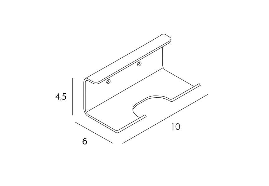 Percha de baño Slim de Manillos Torrents croquis 6