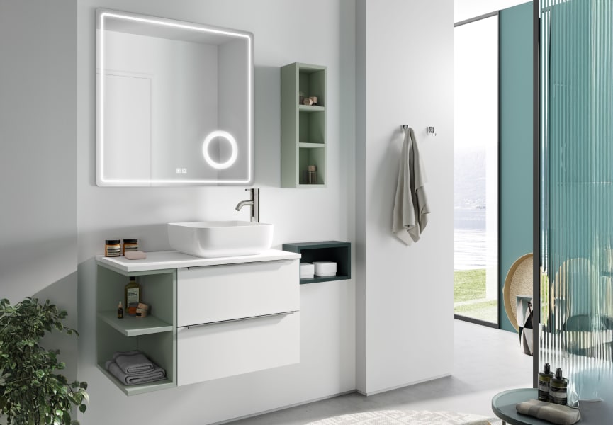 Mueble de baño con encimera de madera Landes Coycama principal 0