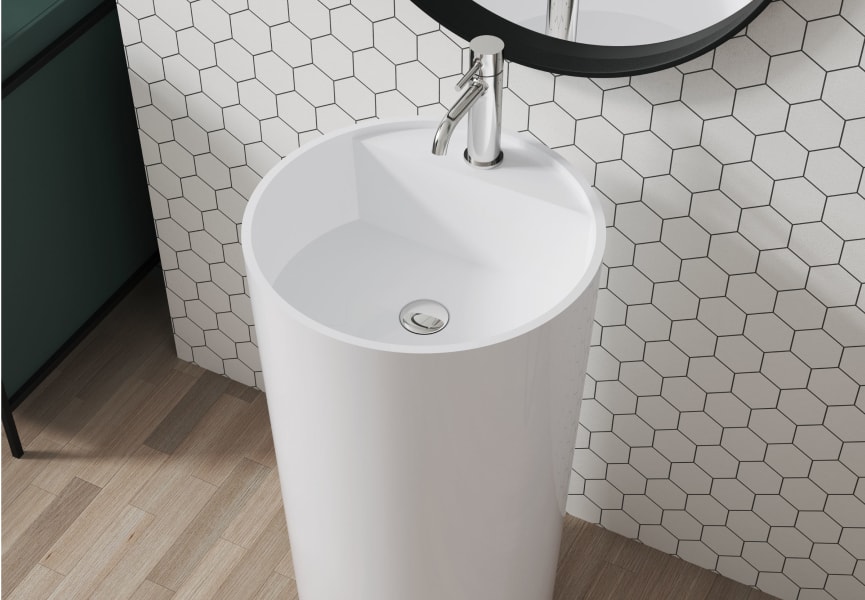 Lavabo de pedestal Chelva de Hidronatur ambiente 3