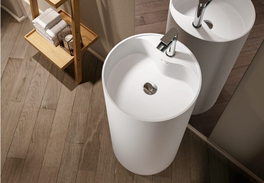 Lavabo de pedestal Chelva de Hidronatur detalle 1