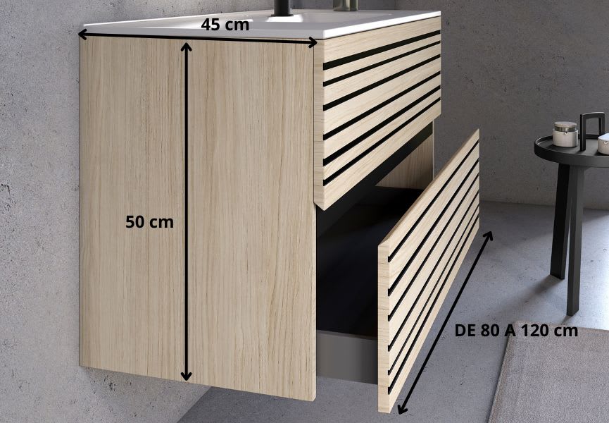Conjunto de mueble de baño Kora Bruntec croquis 4