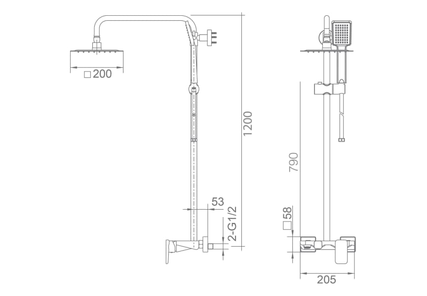 Columna de ducha con grifo para bañera - LIVERPOOL de Imex