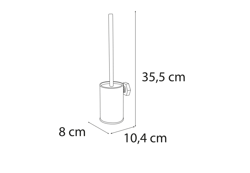 Escobillero de baño Intro de Mediterranea de baño croquis 1