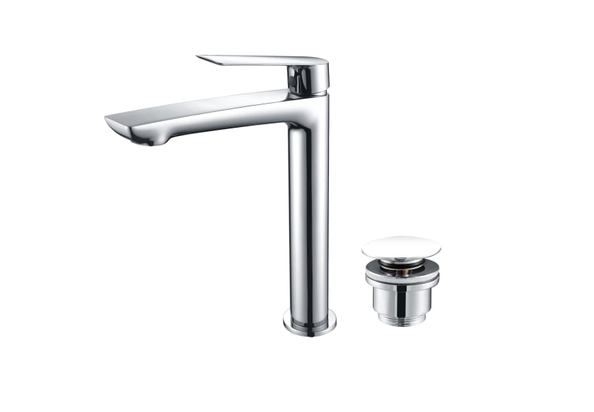 Pack Grifo de lavabo caño alto Lúxor Imex + Válvula click-clack principal 0