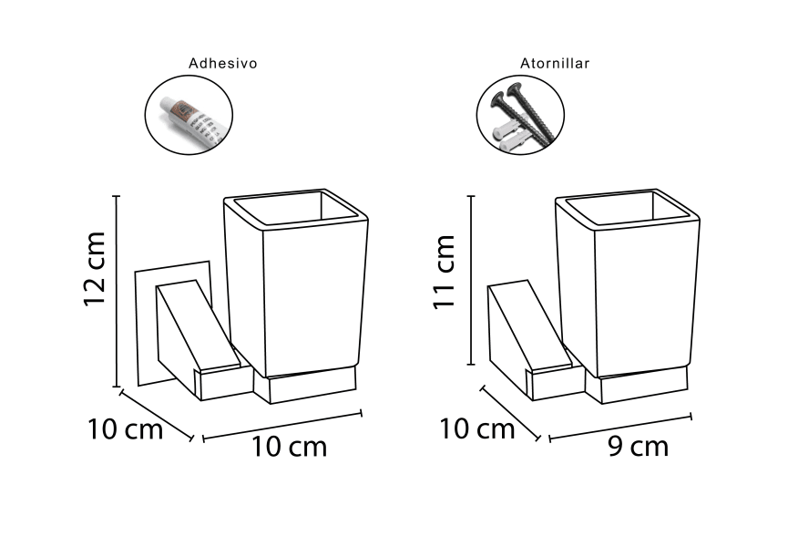 Portacepillos de baño Venus Mediterránea del baño croquis 2