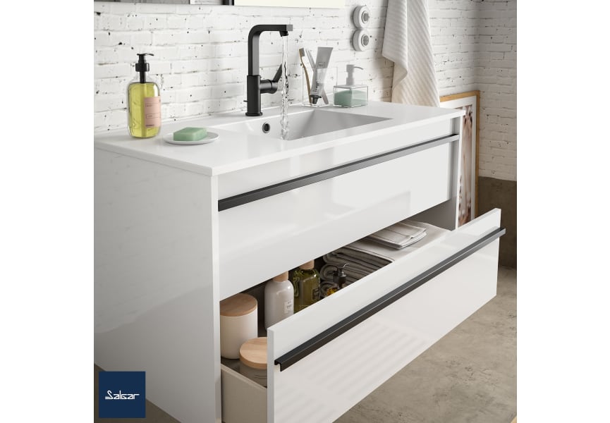 Conjunto mueble de baño de 2 cajones 70 cm ATTILA Salgar