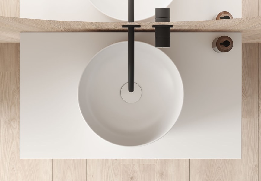 Lavabo sobre encimera Nysa Royo detalle 2