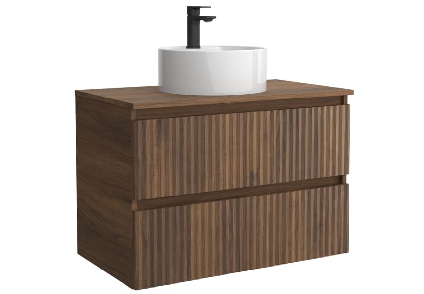 Conjunto mueble de baño Kira Salgar con lavabo sobre encimera detalle 8