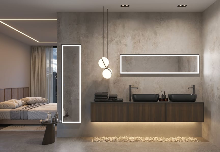 Espejo de baño con luz LED New York Ledimex ambiente 8