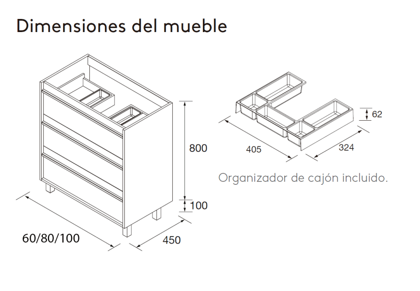 Conjunto mueble de baño Attila Salgar croquis 21