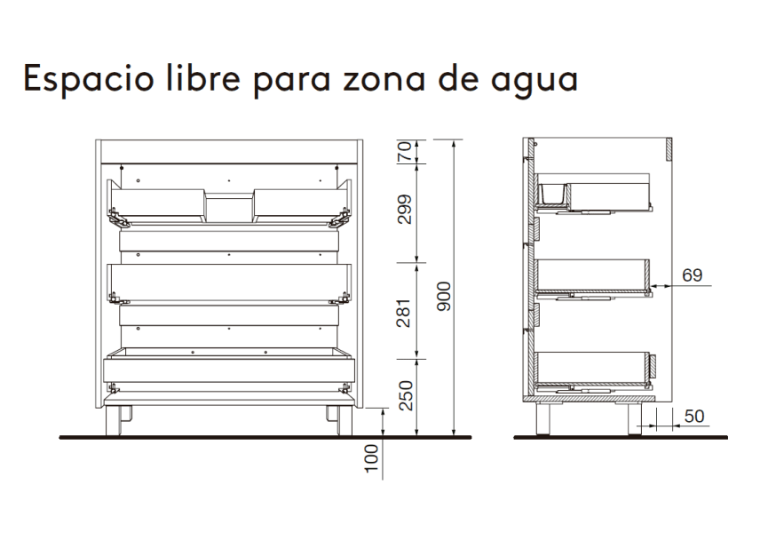 Conjunto mueble de baño Attila Salgar croquis 20