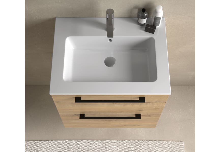 Conjunto mueble baño con lavabo Carmen madera n5 Avila Dos — Azulejossola