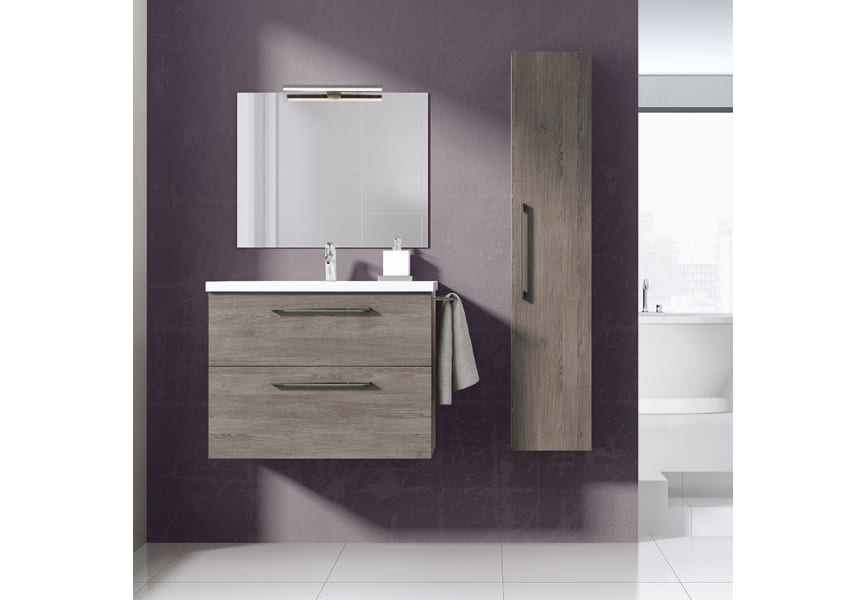 Conjunto mueble baño con lavabo Carmen madera n5 Avila Dos — Azulejossola