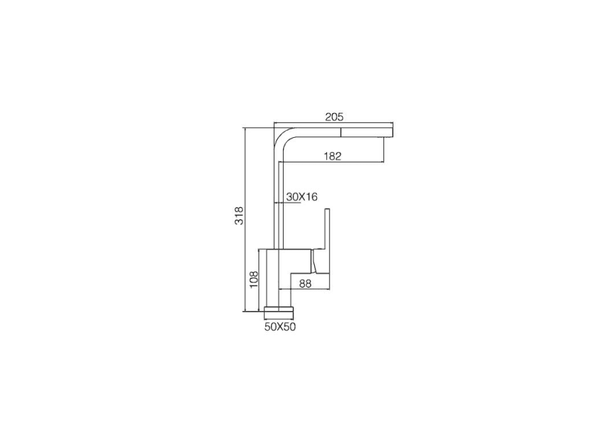 Grifo de cocina Cox Imex Croquis 3