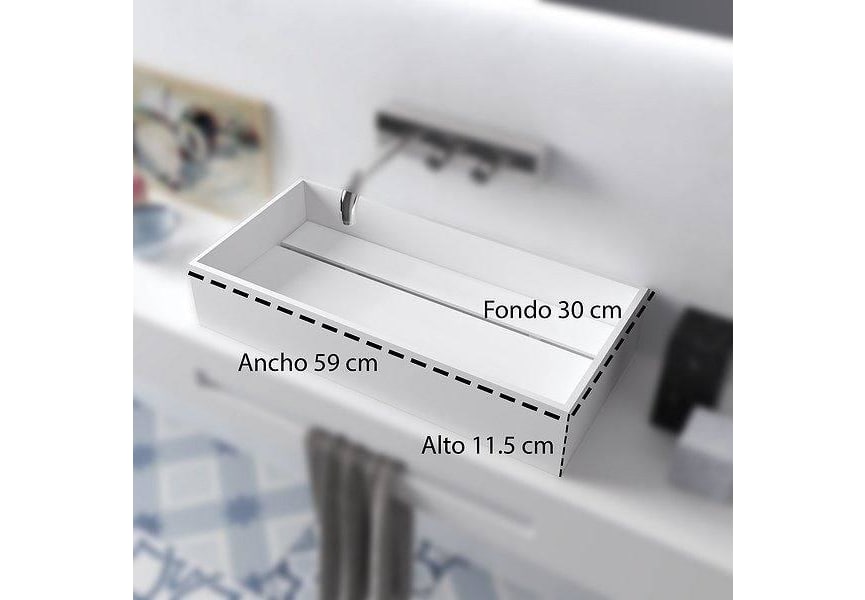 Lavabo sobre encimera Seattle Bruntec Croquis 1