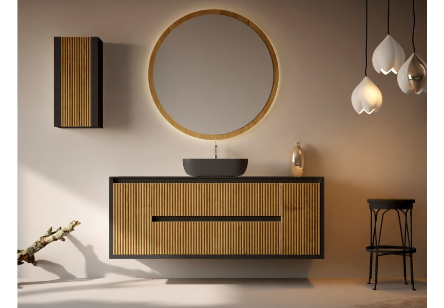 Mueble de baño con encimera de madera maciza Alpes 13 Bruntec principal 0