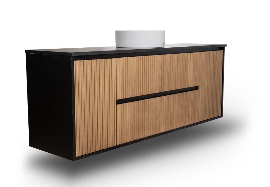 Mueble de baño con encimera de madera maciza Alpes 13 Bruntec detalle 4