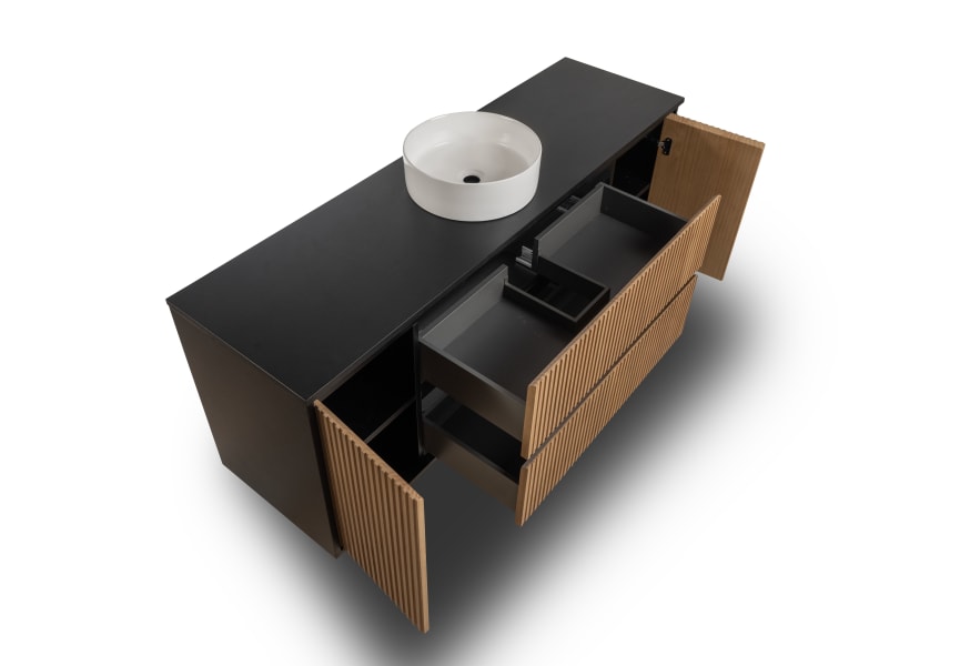 Mueble de baño con encimera de madera maciza Alpes 13 Bruntec detalle 7