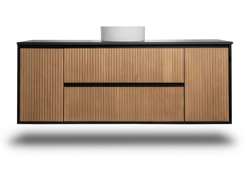 Mueble de baño con encimera de madera maciza Alpes 13 Bruntec detalle 6