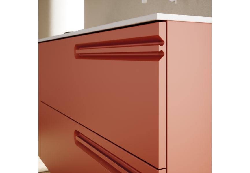 Mueble de baño con encimera de madera Econic Royo detalle 10