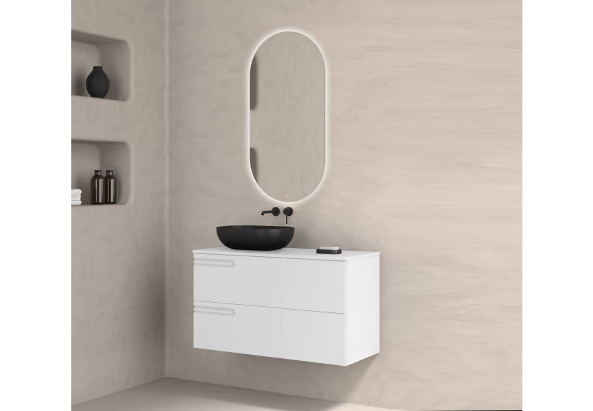 Mueble de baño con encimera de madera Econic Royo principal 1