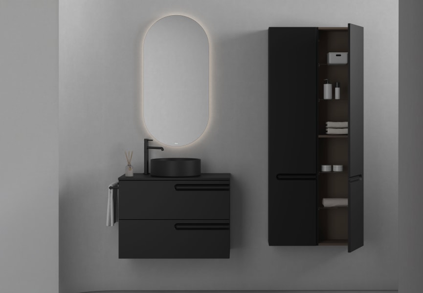 Mueble de baño con encimera de madera Econic Royo principal 3