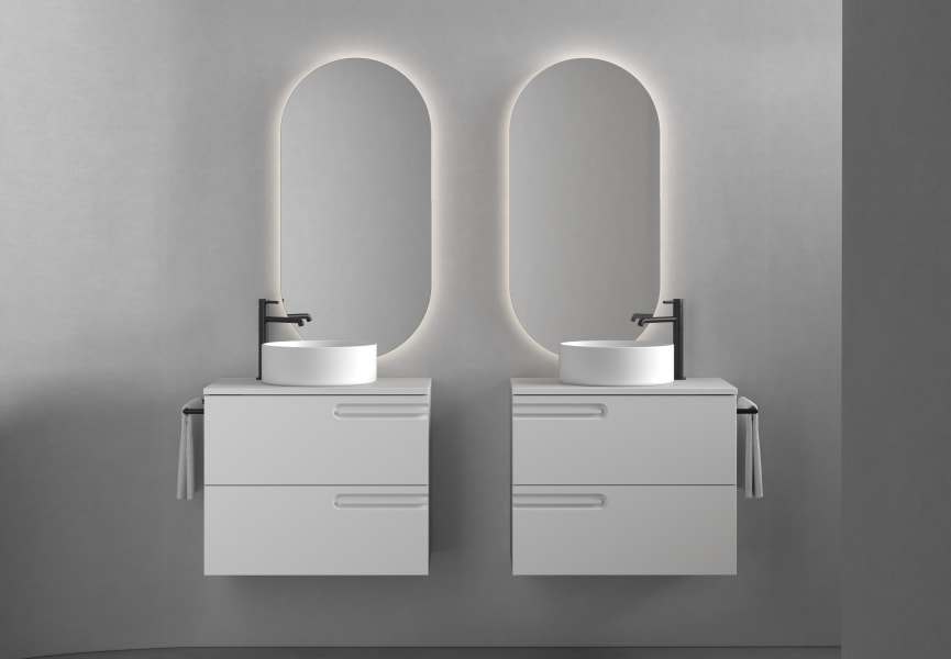 Mueble de baño con encimera de madera Econic Royo principal 2