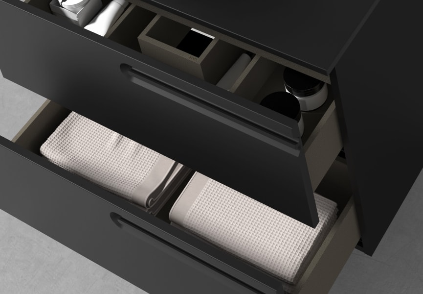 Mueble de baño con encimera de madera Econic Royo detalle 6