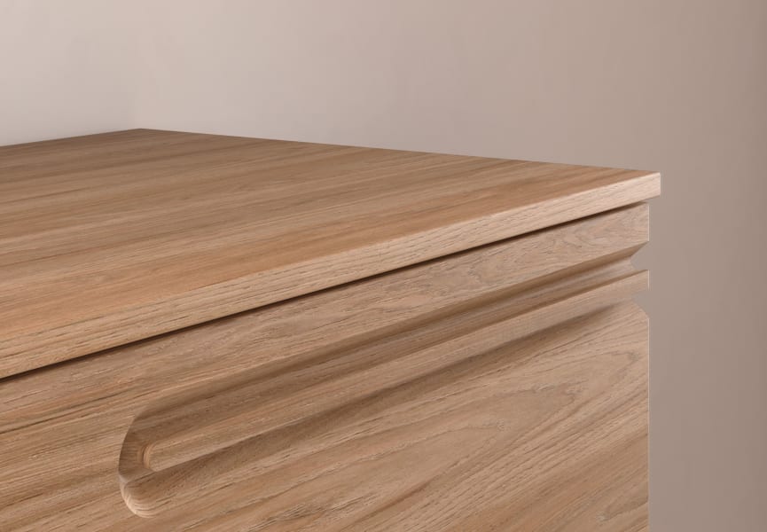 Mueble de baño con encimera de madera Econic Royo detalle 11