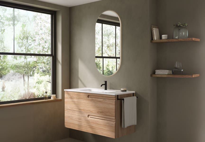 Mueble de baño con encimera de madera Econic Royo principal 5