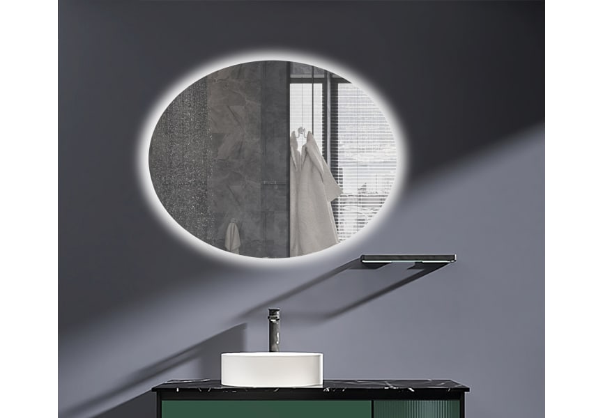 Espejo de baño con luz LED Oval Ledimex principal 0