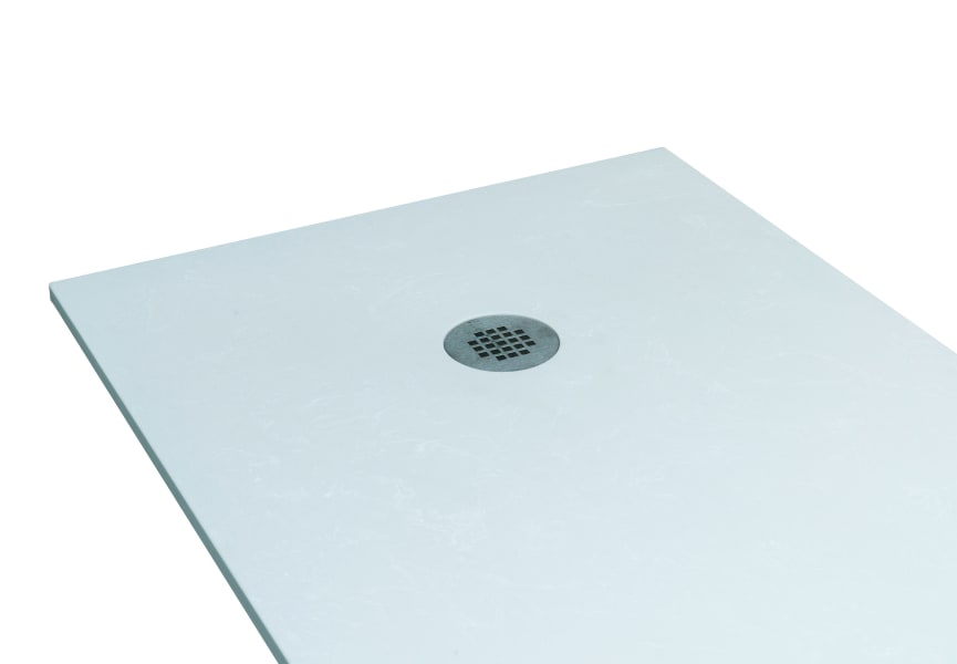 Plato de ducha Cuarzo Perla Bruntec detalle 1