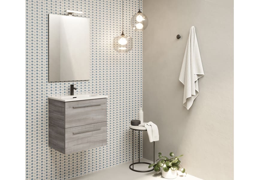 Conjunto mueble de baño fondo reducido y 2 puertas STREET de Royo