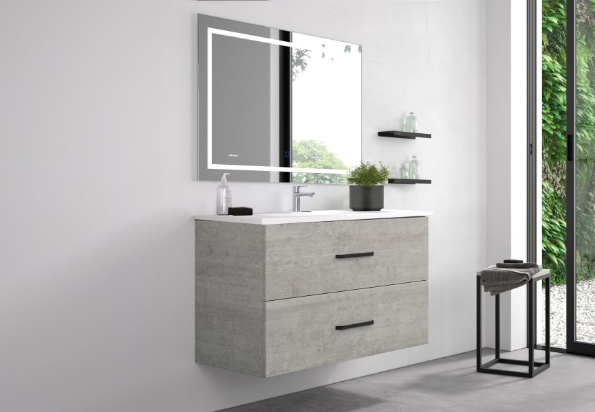 Conjunto completo de mueble de baño Atlas Bruntec opción 4