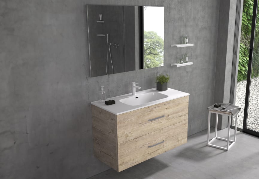 Conjunto completo de mueble de baño Atlas Bruntec opción 3