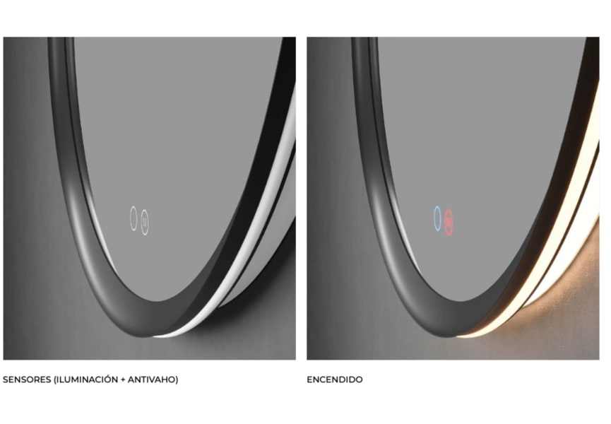 Espejo de baño con luz LED Torino Ledimex detalle 9