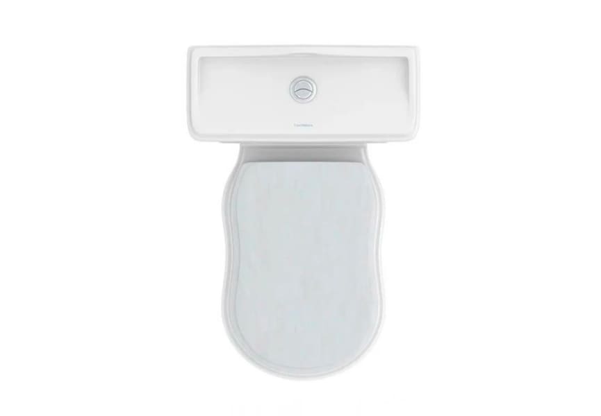 Inodoro compacto Atenas Fossil Natura con tapa de madera detalle 3