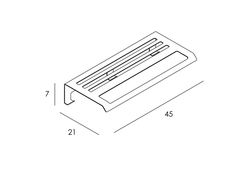 Toallero repisa de baño Slim de Manillos Torrents croquis 6