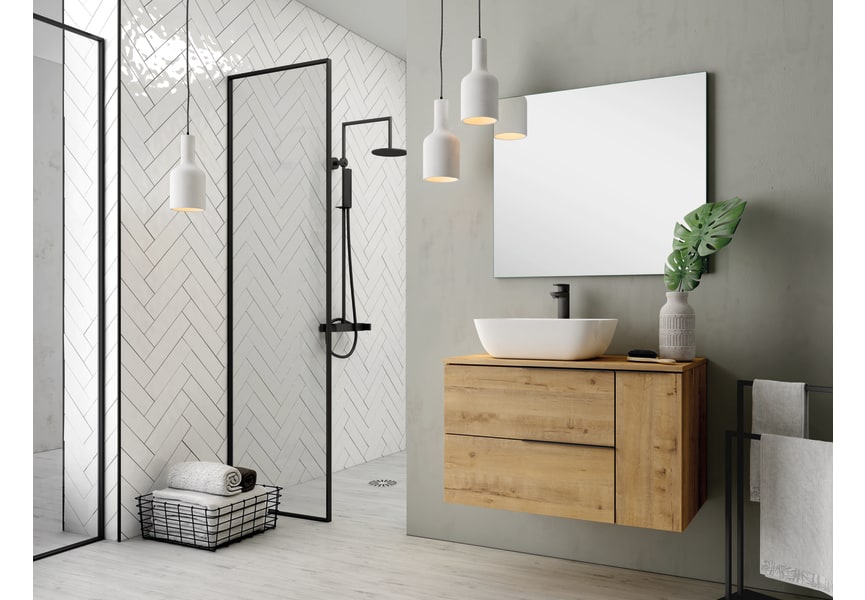 Mueble de baño Roma fondo reducido 2c tapa Bruntec