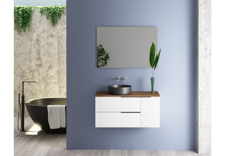 Mueble de baño con encimera de madera Coban Bruntec Principal 3