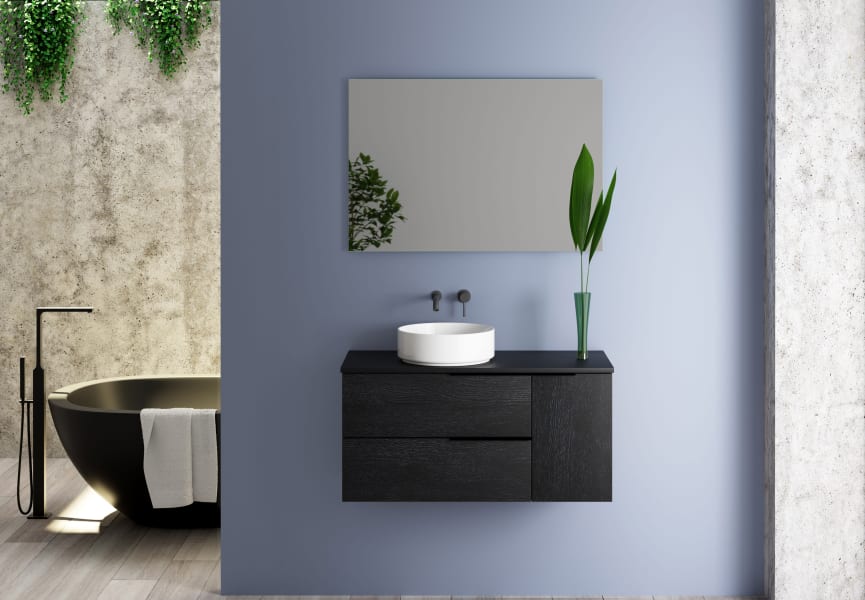 Mueble de baño con encimera de madera Coban Bruntec principal 2