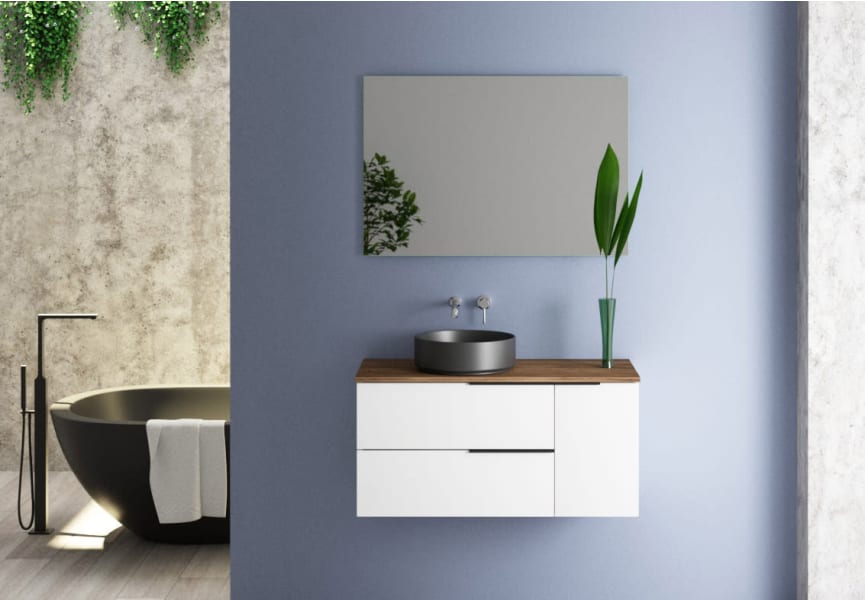 Mueble de baño con encimera de madera Coban Bruntec principal 3