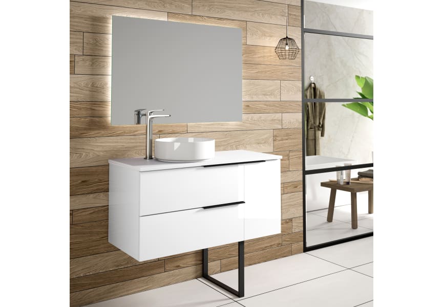 Mueble de baño con encimera de madera Coban Bruntec opción 7
