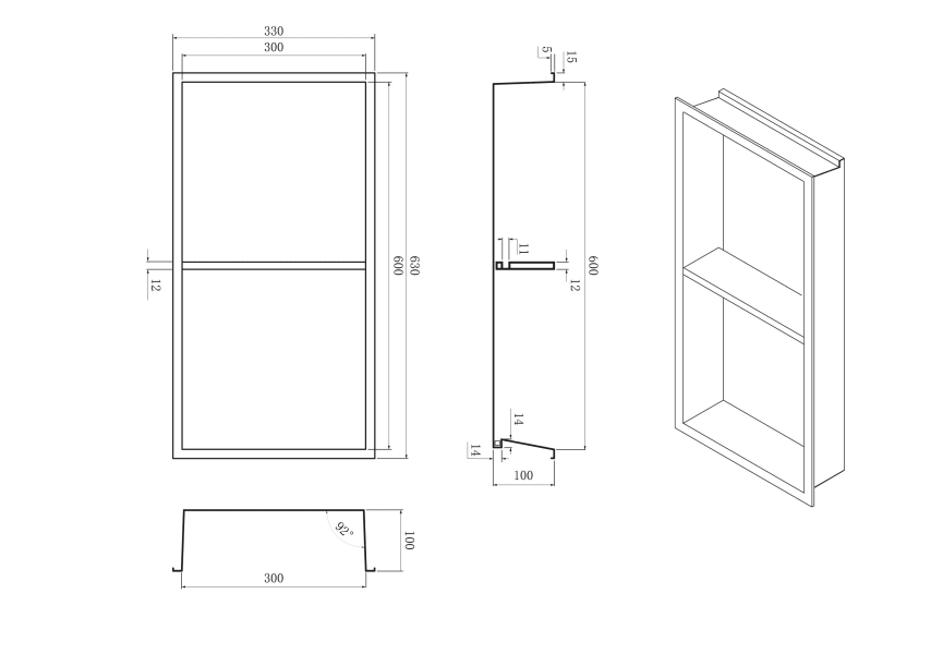 Hornacina de baño Marshall Medimex croquis 7