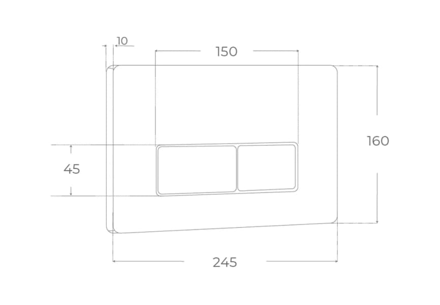 Pack inodoro + cisterna empotrada + pulsador Venecia Fossil Natura croquis 12
