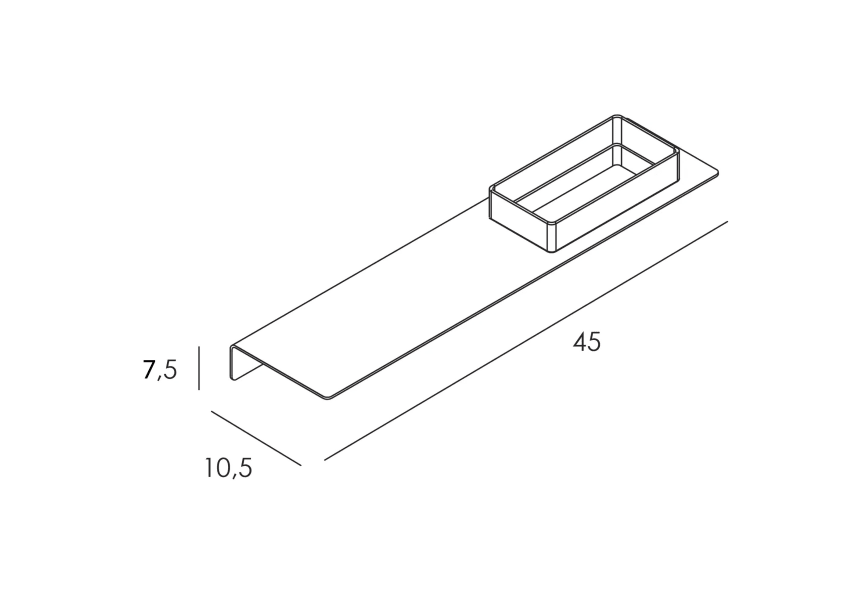 Repisa de baño Slim de Manillons Torrent croquis 6