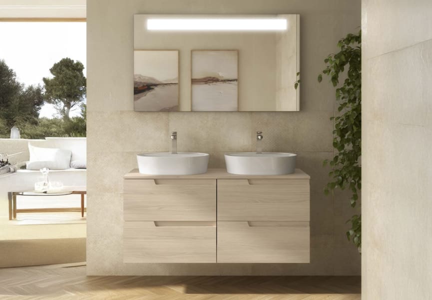 Mueble de baño con encimera de mismo color que el mueble Vima Salgar principal 2