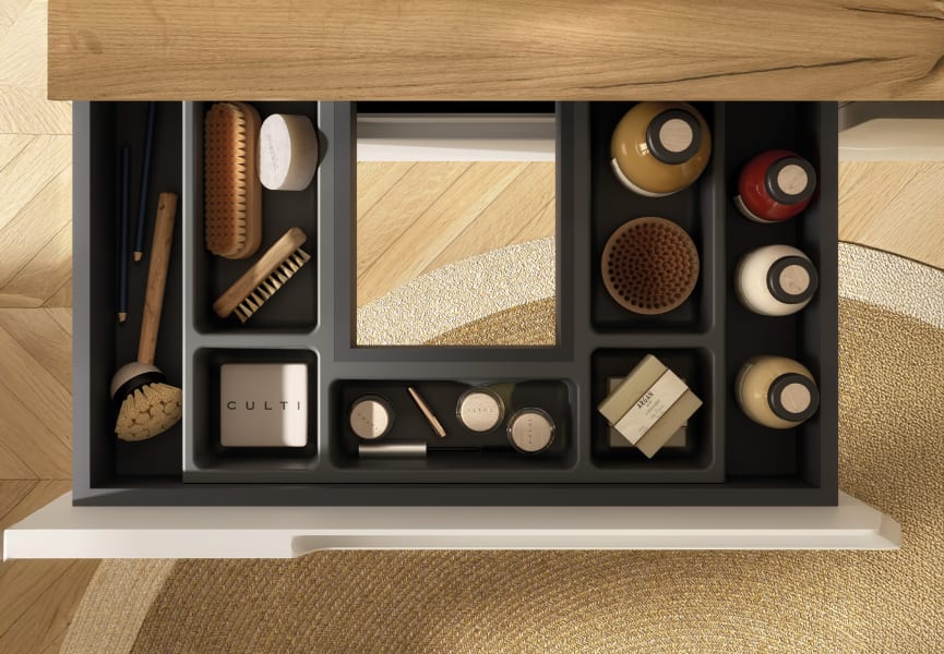 Mueble de baño con encimera de mismo color que el mueble Vima Salgar detalle 5
