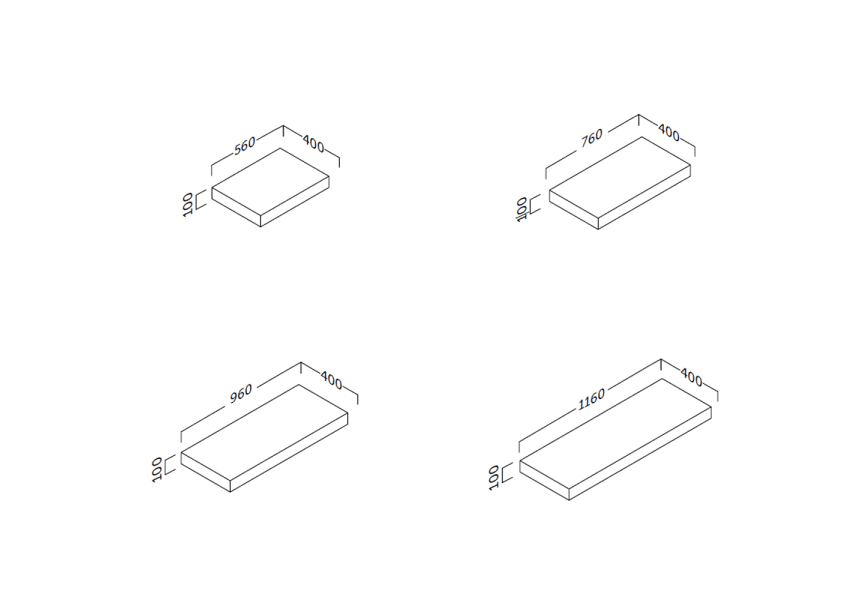 Estante de baño Epsilon Coycama croquis 4