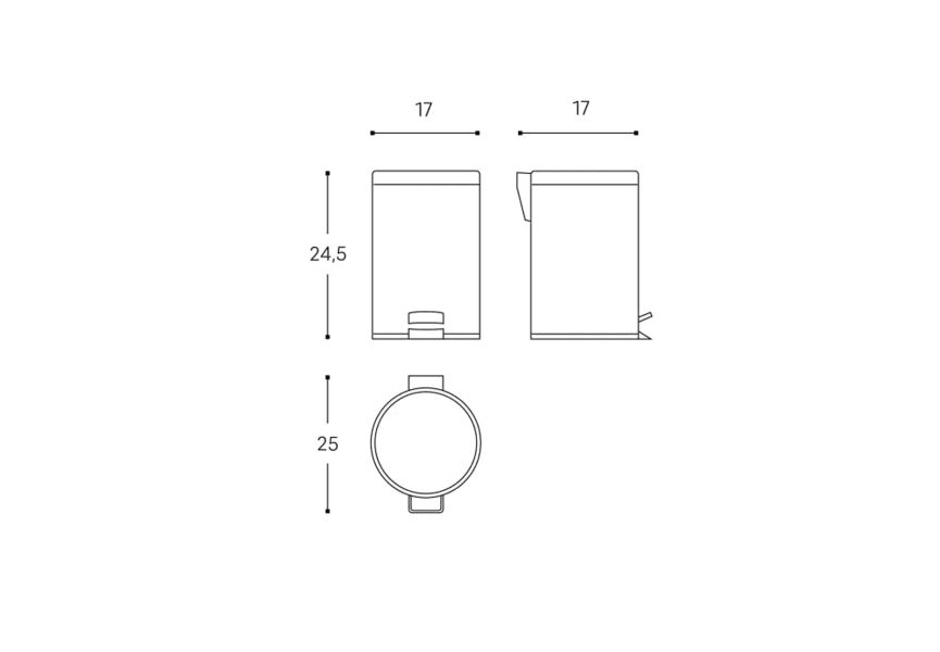 Papelera de baño Architect Cosmic croquis 5
